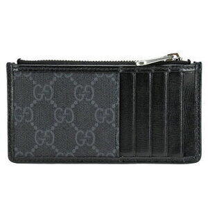 Gucci GG Interlocking GG Supreme Coin Fraent Case Card Leather Black